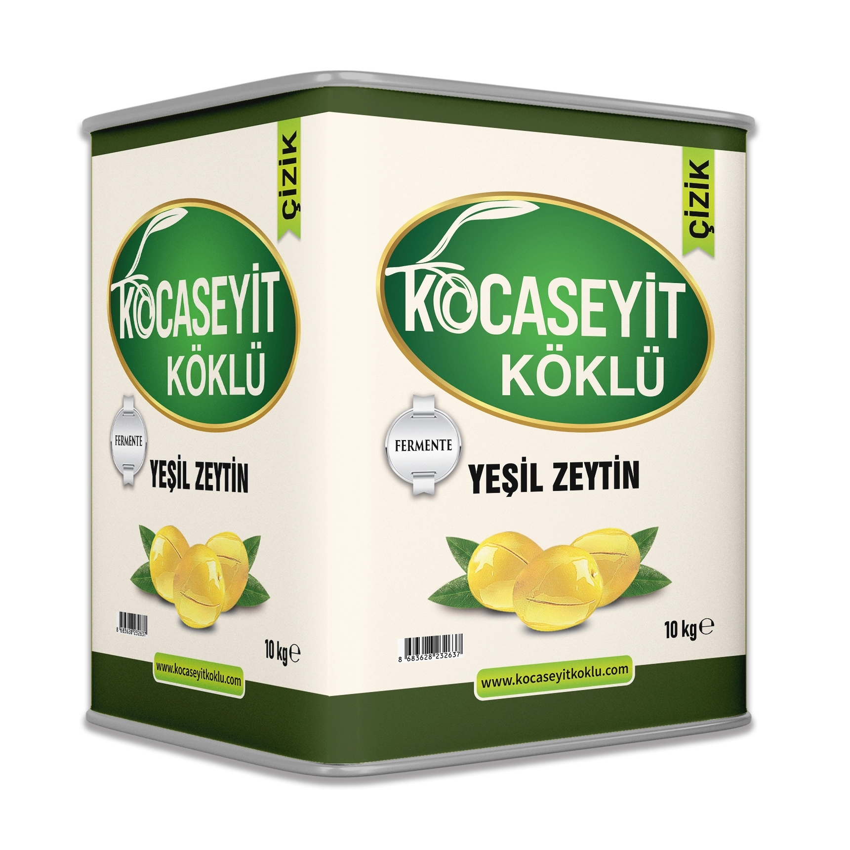 Yeşil çizik zeytin 10 kg L 231-260 kalibre