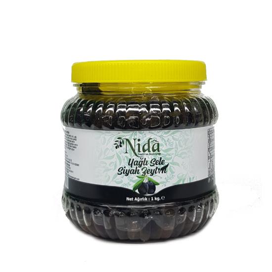 Oily Saddle Black Olives 1kg