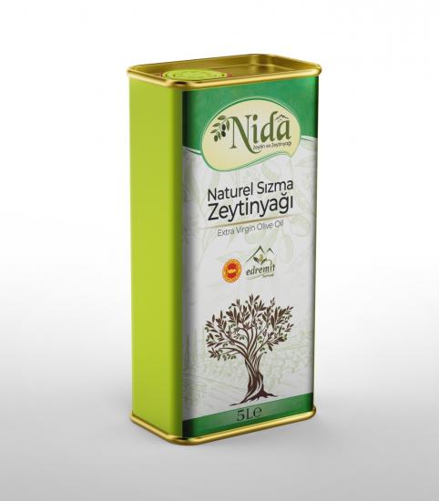 Натуральное оливковое масло первого холодного отжима, 5 литров, жестяная упаковка