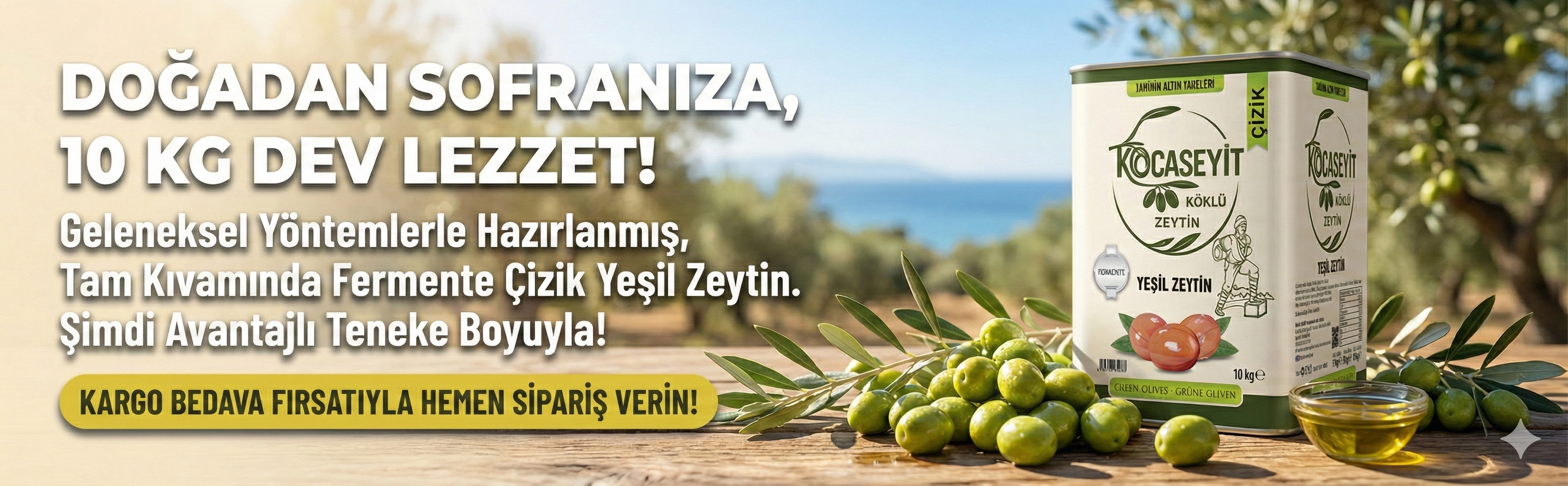Yeşil çizik zeytin 10 kg